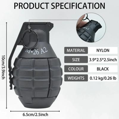 B M26A2 Airsoft Grenade Toy Black with 9pcs Foam Ammo for Tactical Outdoor Team Sports Fun Activity Suitable for Ages 14+