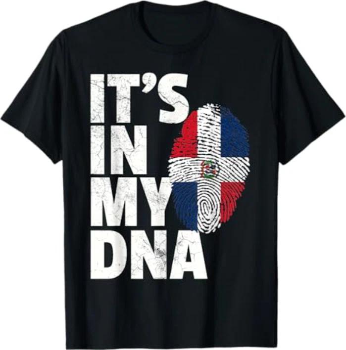 It's In My DNA Dominican Republic Flag Official Pride Gift T-Shirt Small