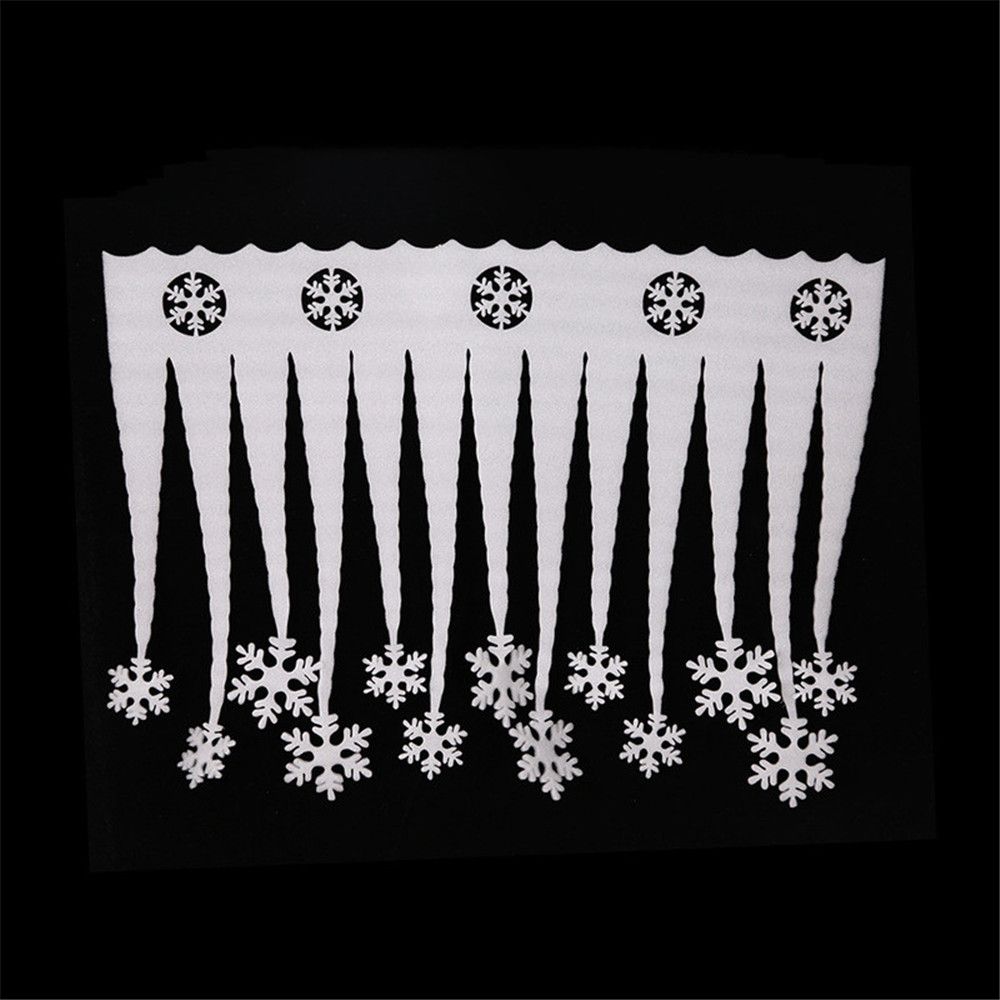 Icicles Artifical White Snowflake Simulated Snowflake Christmas Icicles Snowflake Ice Strip