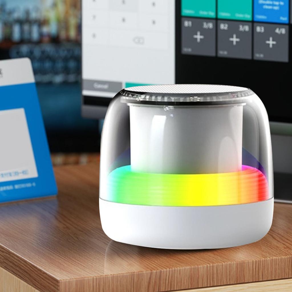 Speaker with RGB Colorful Lights   5.3 Subwoofer HiFi Sound Portable Wireless Speaker Support USB Flash Drive for Home Outdoor