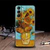 Van Gogh Painting Case For Samsung Galaxy S24 S23 Ultra S21 FE S20 S22 Ultra S10 Plus Starry Sky Cover Sunflower Almond Blossoms