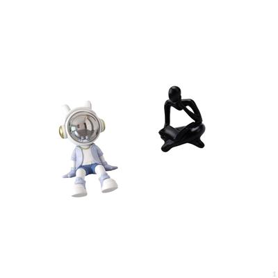 Nordic Astronaut Thinker Statue Desktop Ornament Abstract Sculpture Decorative Figurine for