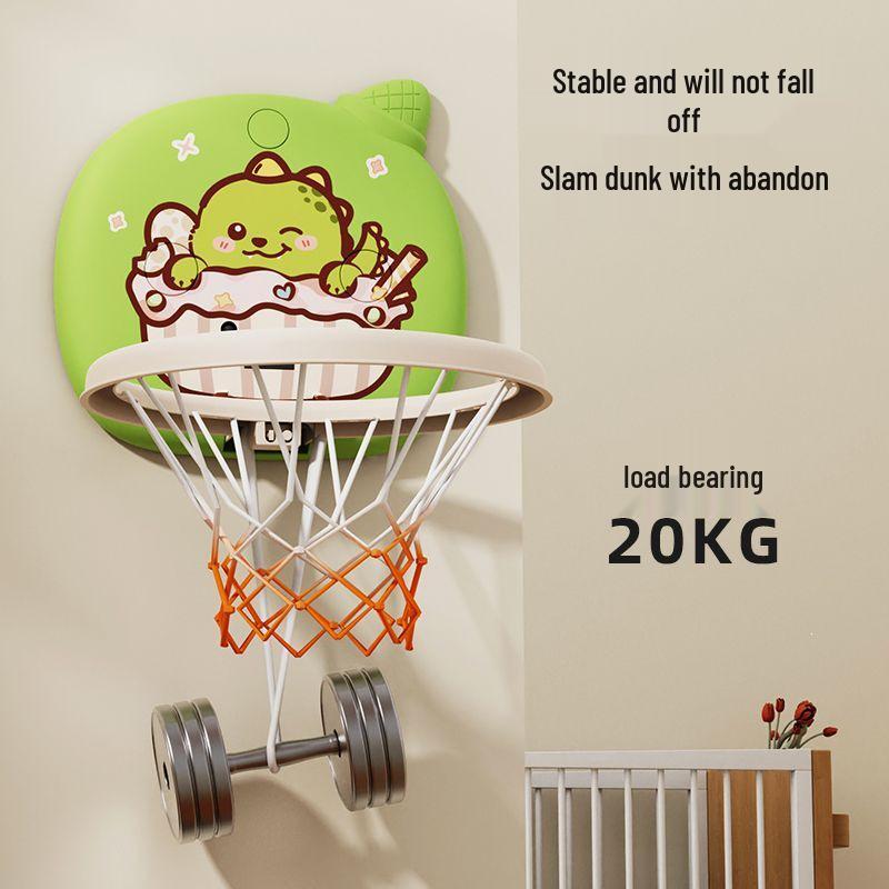 Indoor Baby Basketball Hoop for Ages 1-3, No-Punch Suction Cup Design