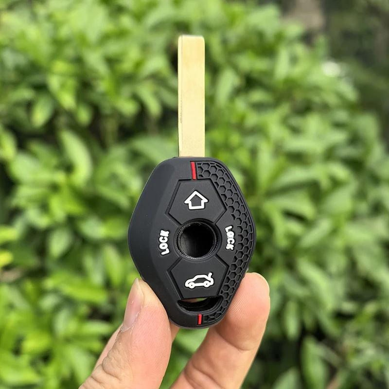 Silicone Car Key Case Cover Shell For BMW X3 X5 Z3 Z4 3 5 7 SERIES E38 E39 E46 E83 1998 - 2005 Keyless Protector Fob Accessories