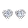 Sterling Silver S925 Zircon Six-Claw Earrings for Women