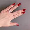 New Newly Teardrop Cubic Zirconia Rings Crystal for Women Fashion Contracted Wedding Jewelry High Quality Stylish Lady's Ring