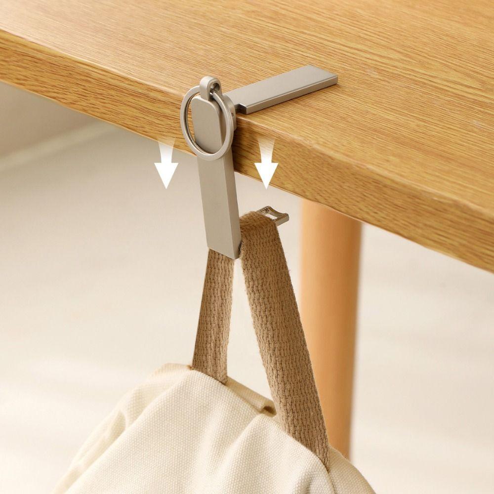 Mini Desk Edge Backpack Hanger Zinc Zinc Zinc Alloy Hanging Handbag Stand Desk Mount Hook  Home Use