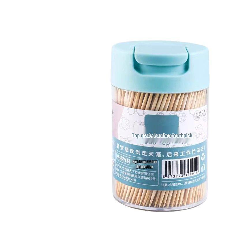 Portable Bamboo Toothpick & Skewer Tube - Creative & Disposable for Home or Commercial Use, 2025 Edition