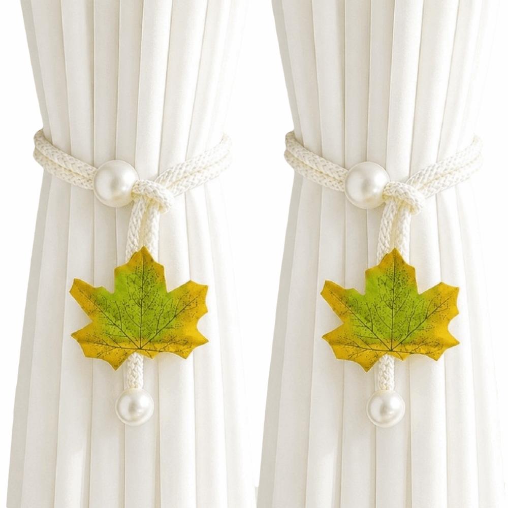 2Pcs/Set Decorative Simulated Leaf Curtain Holdback Creative Curtain Holder Curtain Accessories