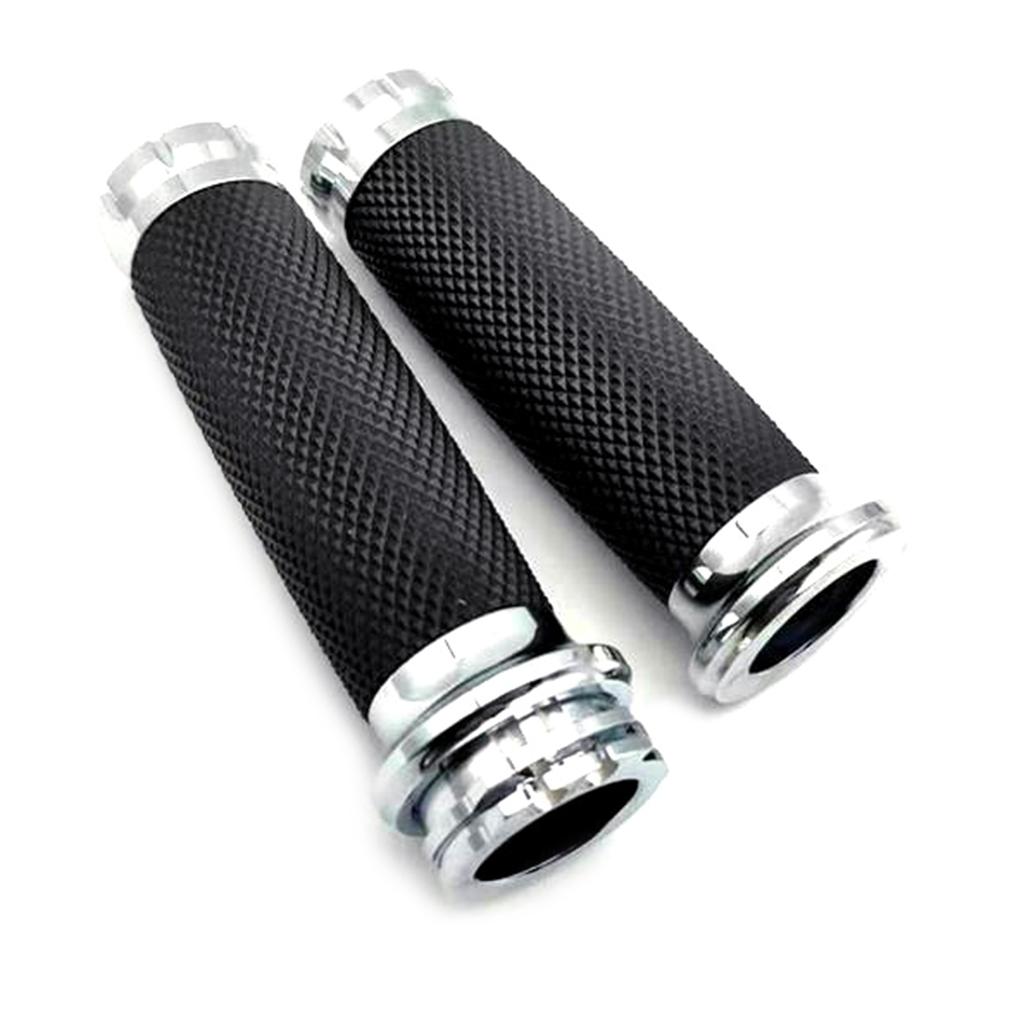 Retro Motorcycle Handlebar Grips Aluminum Alloy Hand Grips Lightweight for XL883 1200 Enhances Your Bike Vintage Charms