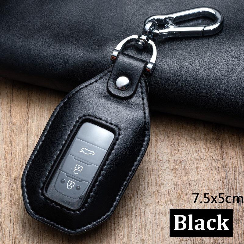 Fashion PU Leather Keyless Entry Car Key Holder Housekeeper Keys Organizer Women Keychain Covers Smart Key Transparent Display Case Bag Pouch