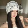 Handmade Lace Beanies Hat Hollow Out Weave Cap Fashion Crochet Flower Hat  Spring and Summer