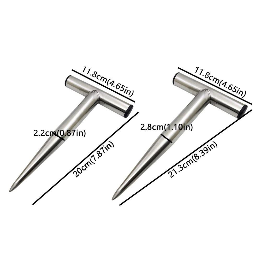 Stal nierdzewna Dziurkacz do gleby w kształcie litery T Łatwy w czyszczeniu Sadzarka do dołków na rośliny Wygodny uchwyt Narzędzie do sadzenia cebulek