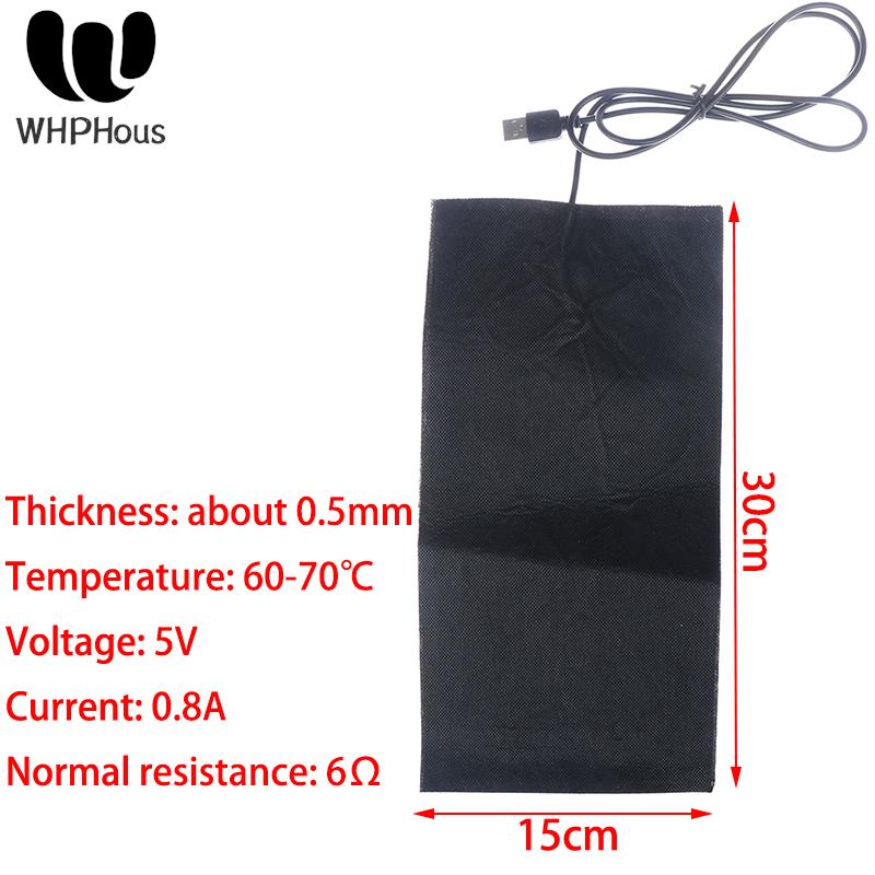 19 SIZE Carbon Fiber Heating Pad Mat Hand Feet Warmer USB Heating Film Electric Winter Infrared Fever Heat Mat Electric Warmer