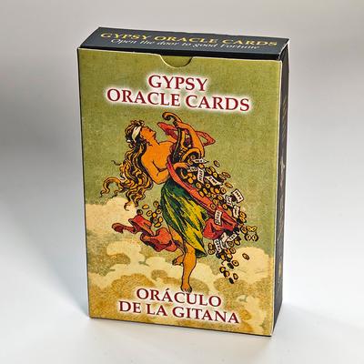 Gypsy Oracle Deck 9*6cm English and Spanish Edition 52 Pcs Oracle Cards Printed On 350GSM Double-embossed Cardstock