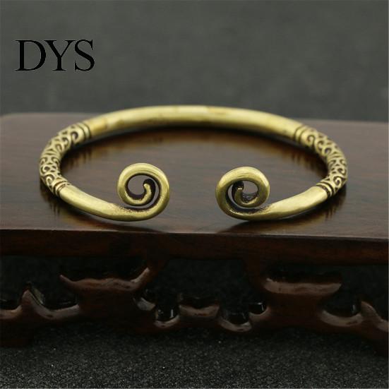 Man Woman Brass Adjustable Hand Bracelet Bangle Valentine Day Jewelry Gift Cuff
