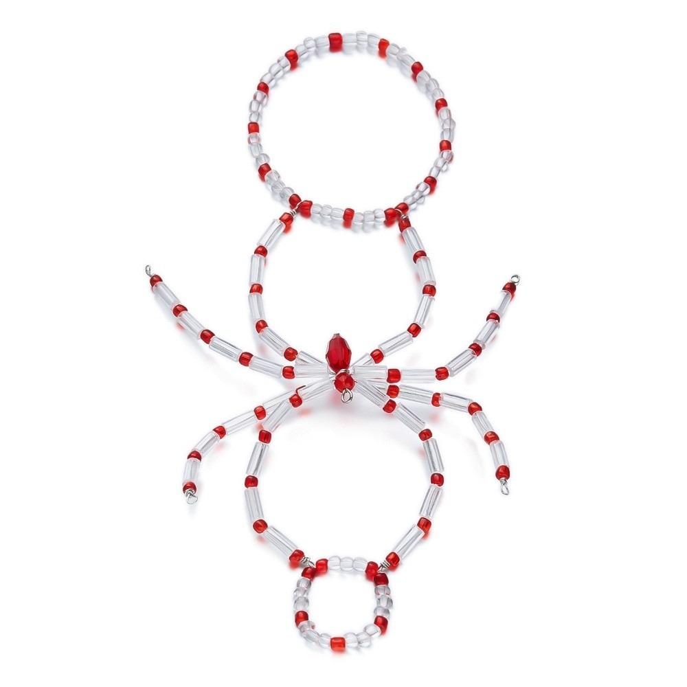 Dunkler Punk Halloween Armreif Elastische Halloween Handdekoration Lustige Spinne Stretch Armbänder Mädchen