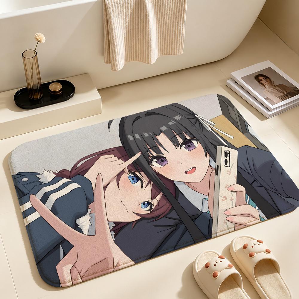 Anime-girls Band cryS Floor Mat Soft Non-Slip Bath Mat, Bedside Carpet, Absorbent Doormat for Home