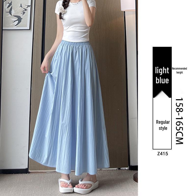 Yamamoto Culottes Midi A-Line Taille Haute pour Femmes - Été 2025 Pantalon Décontracté à Jambes Larges en Soie Glacée