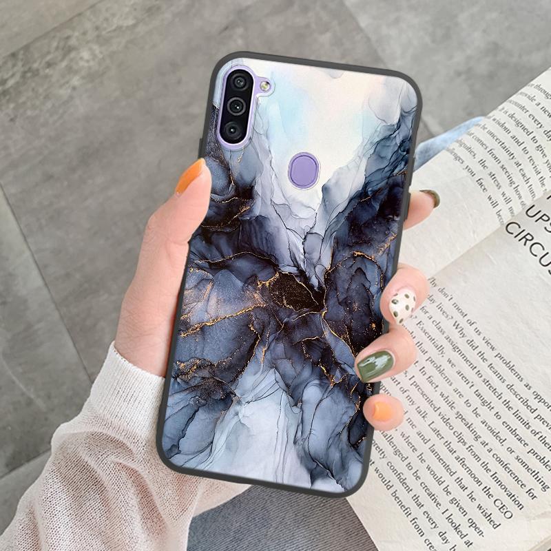 Marble Pattern Phone Case For Samsung Galaxy A11 A 11 M11 Protective Cover Case Pink Silicone Soft Funda For Samsung M14 M15 M23