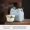 Hand-Painted Jade White Tea Cup Set - Kung Fu Style Porcelain with Gift Box