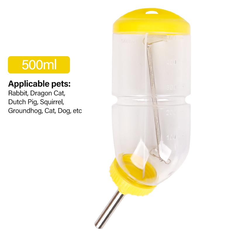 300ml/500ml Plastic Hamster Drinker Water Bottle Dispenser Feeder Hanging Guinea Pig Squirrel Rabbit Pet Drinking Fountain