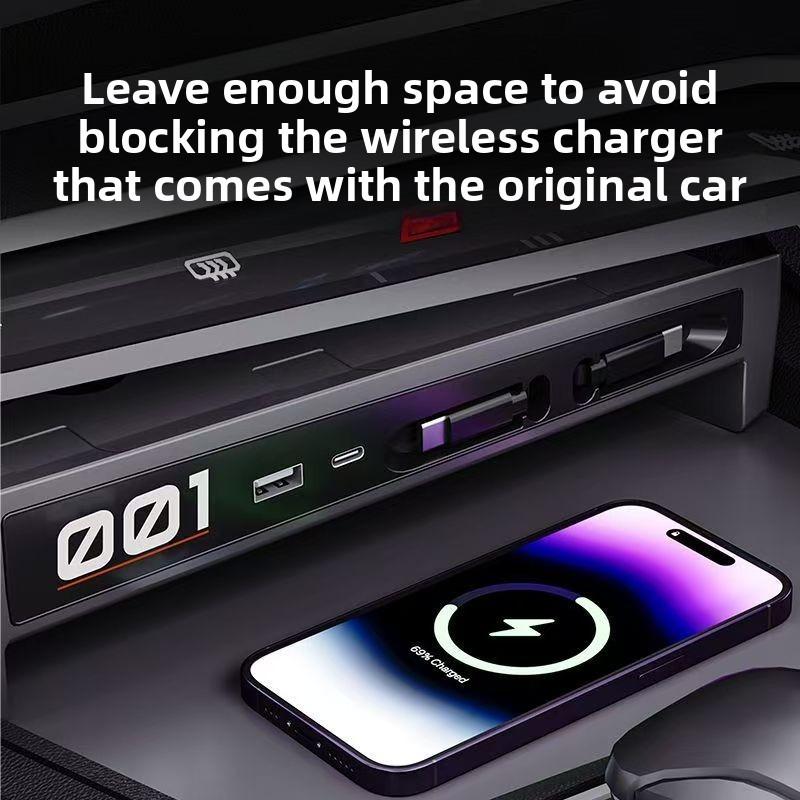 For Zeekr 001 2021-2026 Central Console USB Type-C Fast Charger Shunt Docking Station Car Interior Modify Accessories