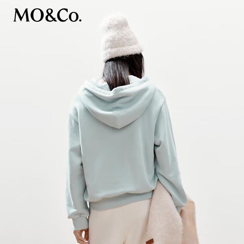 MO&Co. Women's Cotton Hooded Pullover Sweatshirt