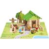 House and Garden Construction Set - JEUJURA - Natural Wood - 135 Pieces