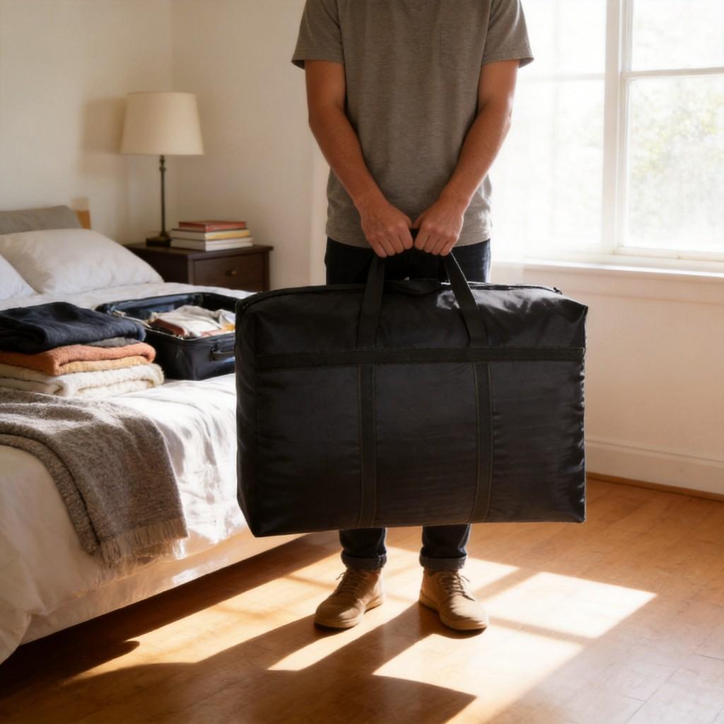 Cotton Storage Bag For Moving And Travel Use Large Capacity Organizer
