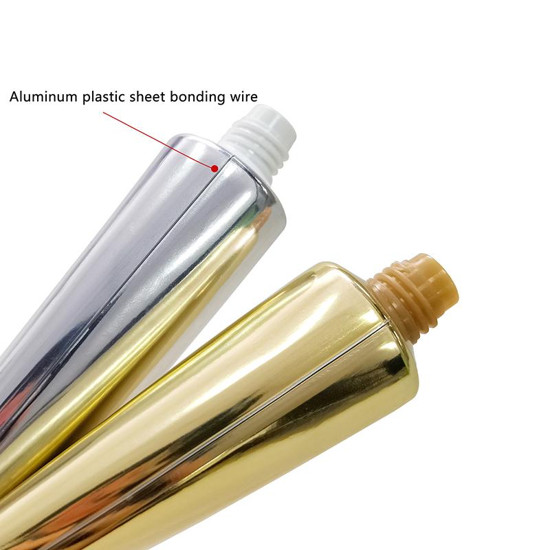 1Pcs Gold Silver Empty Refillable Plastic Soft Tubes Squeezable Bottle Cosmetic Container For Facial Cleaner Lotion Hand Cream
