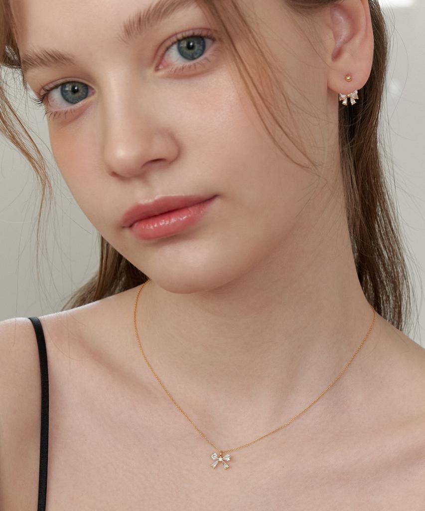 Tatiana (Silver 925) Lovely Bright Ribbon Necklace Nz2172