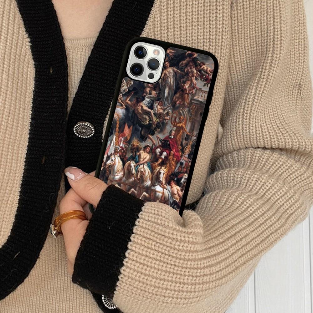 Renaissance Art Phone Case Silicone PC+TPU For For iPhone 11 12 13 14 15 16 Plus Pro Max Cover