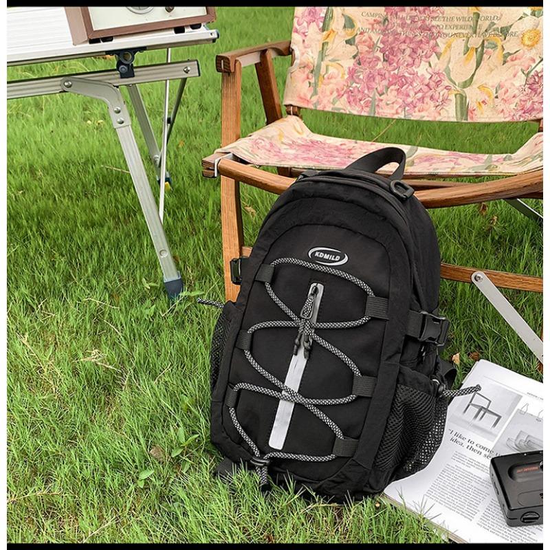 School bag new high-value fresh contrasting color splicing backpack couple lightweight mountaineering travel spring outing backpack