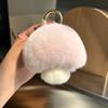 [Süßer kleiner Pilz] Echter Rex-Kaninchenhaar Auto-Schlüsselanhänger Anhänger ins Internet-Berühmtheit Haar Pompon Buchtaschenanhänger