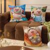 CUTE Pig Stitch Lucky Dragon Pillow Cover Sofa Cushion Cover Home Room Decoration Children Gift