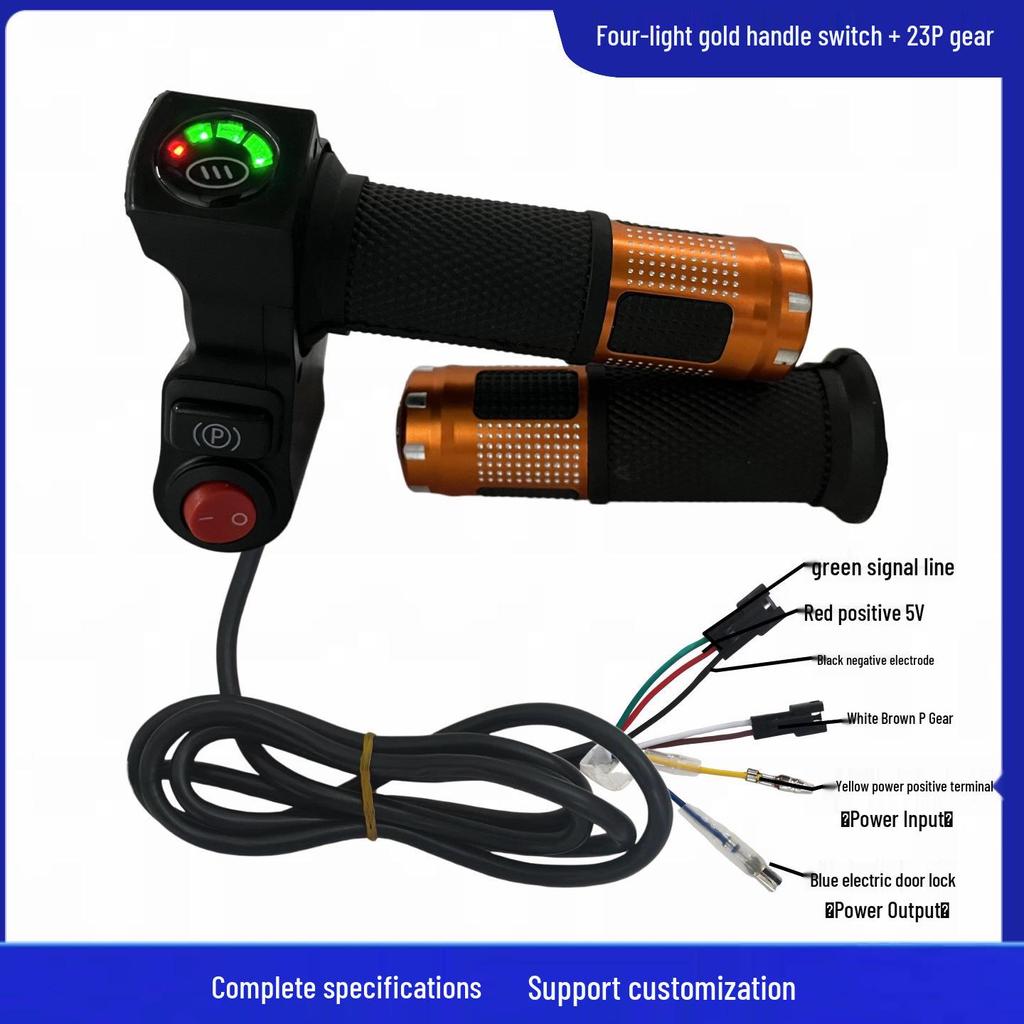 Four-Light Switch with 23P Voltage Display Electric Vehicle Throttle Grip
