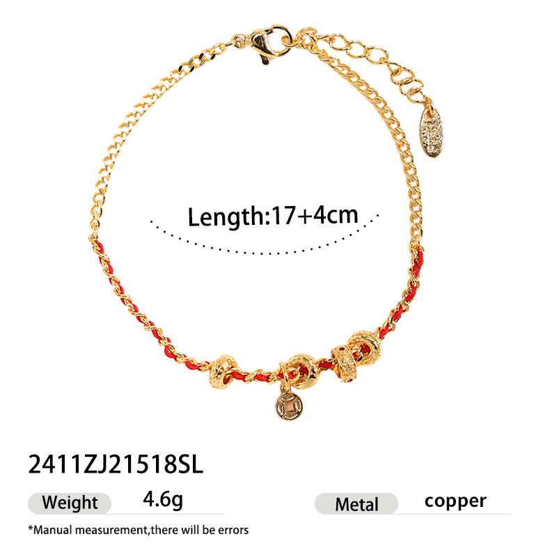 Elegant Red String Gourd Lucky Fish Bracelet: Versatile Chinese-Style with Multiple Pendants, Perfect for Autumn and Winter Fashion