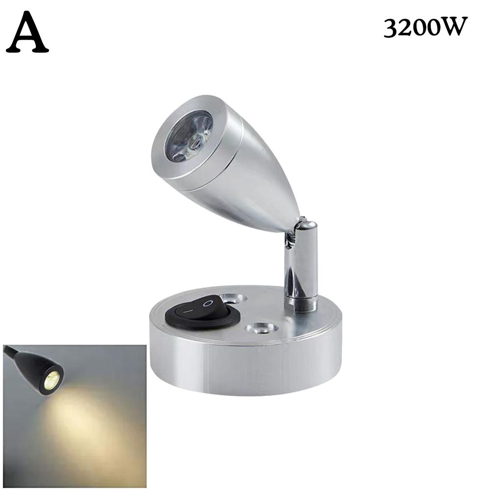 RV Lights Interior Reading Lamp LED Bedside Lamp 3W RV Wall Sconce Light Fixtures Rotatable Spot Lights Boat Camper Van Lamp