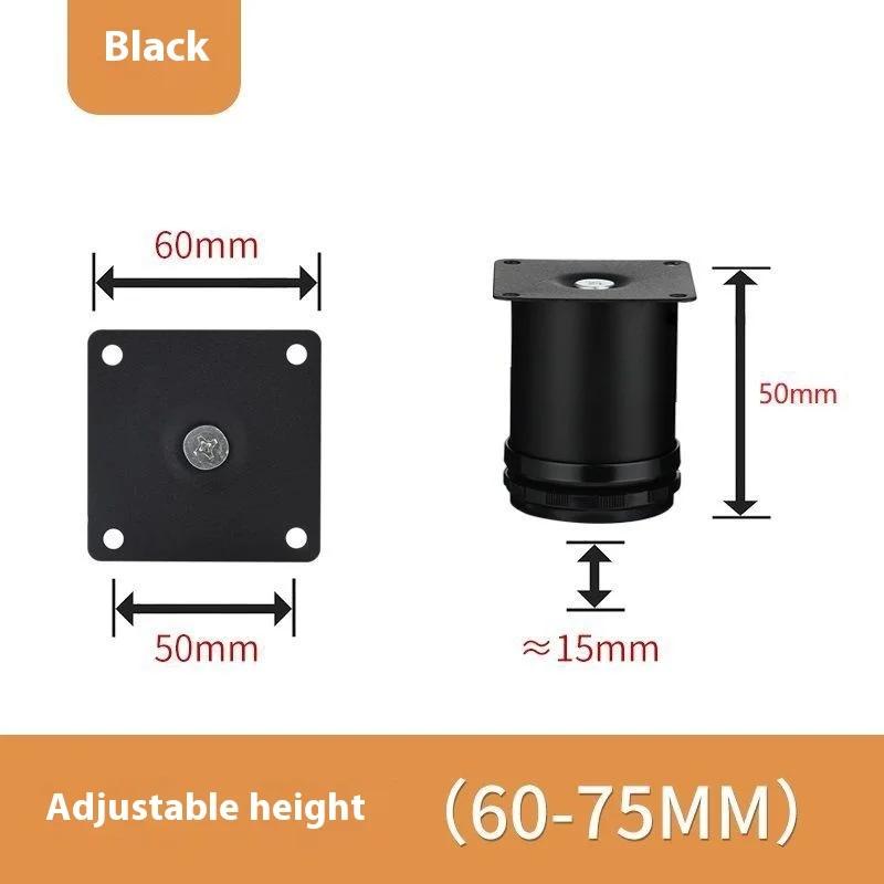 ZEXEF Ножки из нержавеющей стали, сменные металлические ножки, черные регулируемые ножки для мебели для шкафа, дивана, буфета, мебельная фурнитура