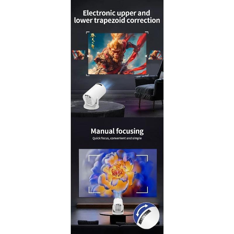 The New M5 Wireless WIFI Same Screen Mobile Phone Can Be Connected To TYPE-C Cable Power Bank Portable Projector