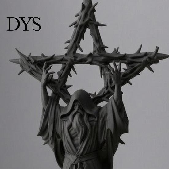 Three Dimensional Robe Details 3D Printed Wizard Thorned Star Ornament for Halloween Desktop Decor, Dark Magician Figurine Gothic Home Holiday