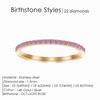 Rhinestone Birthstone Stainless Steel Ring Luxury Jewelry Gift 12 Zodiac Sparkling Rings For Women Wholesale US5/6/7/8