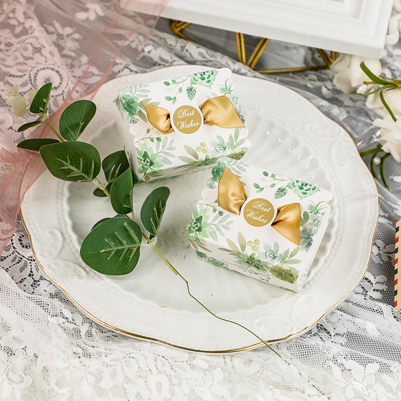 Креативная свадебная коробка для конфет в лесном стиле 2025 года, упаковка для подарков