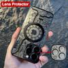 Plating Magnetic Wireless Charge For MagSafe Case For iPhone 14 15 13 12 11 Pro Max Plus Luxury Phone Lens Protector Back Cover
