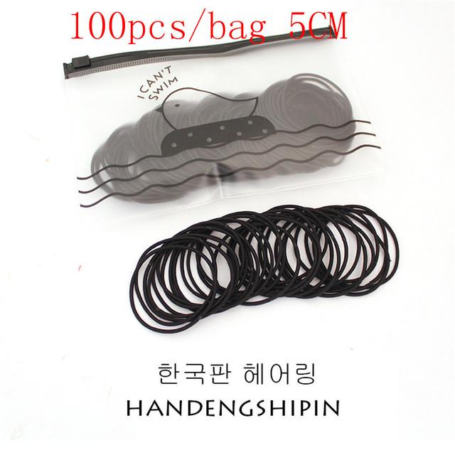 50/100PCS New Women Girls Candy Colors Nylon Basic Scrunchie Hair Tie Ponytail Hold Hair Rubber Bands Fashion Hair Accessories