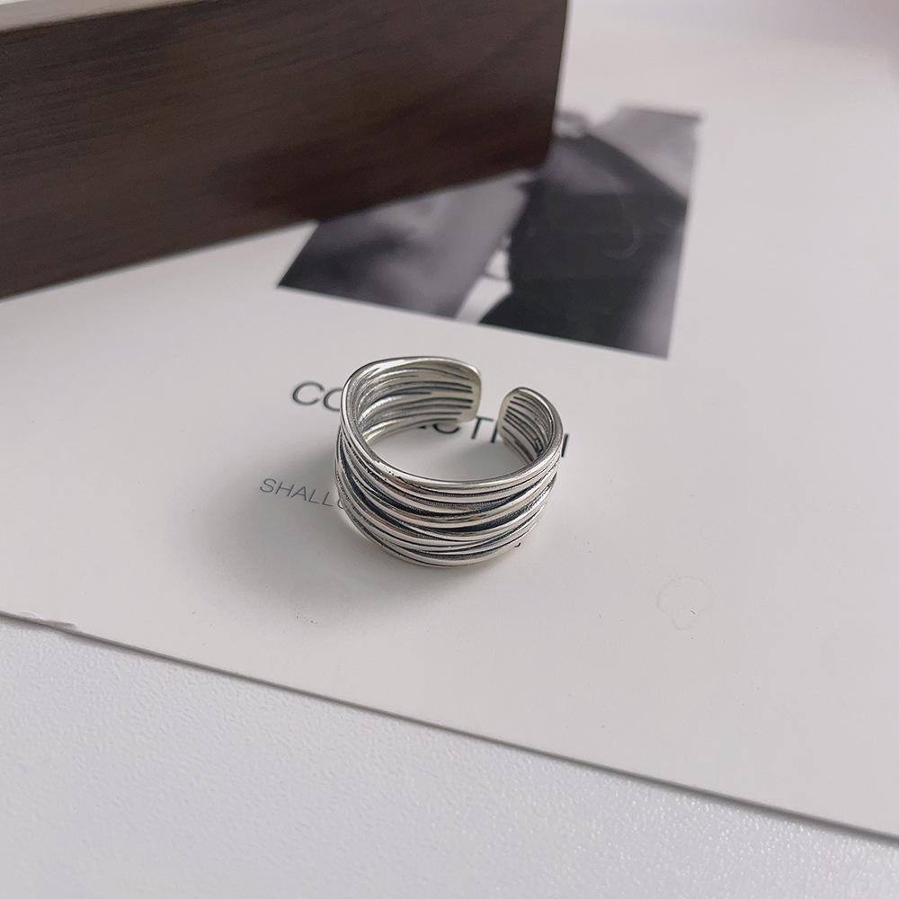 Korean Version Open Ring Retro Multi-layer Line Winding Ins Wind Neutral Design Hand Jewelry