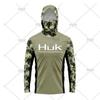 HUK Tuta da Pesca con Cappuccio e Maschera per Sport all'Aperto Leggera Protezione Solare Maniche Lunghe Luya