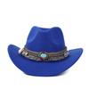 New Western Cowboy Hat Top Hat Jazz Hat Big Brim Ethnic Style Cowboy Felt Hat