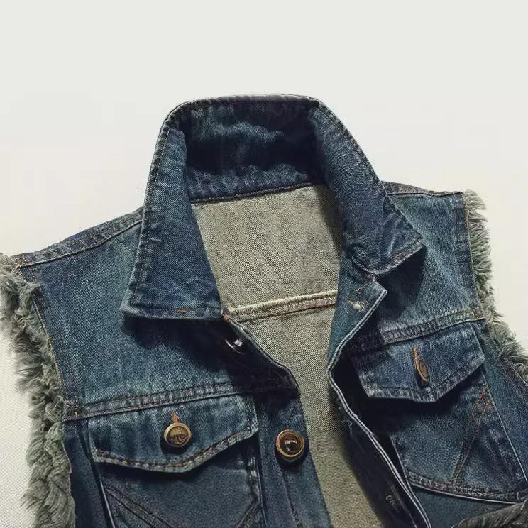 2025 Men’s Slim Fit Denim Vest - Korean Style Sleeveless Waistcoat for Spring & Autumn in Large Size